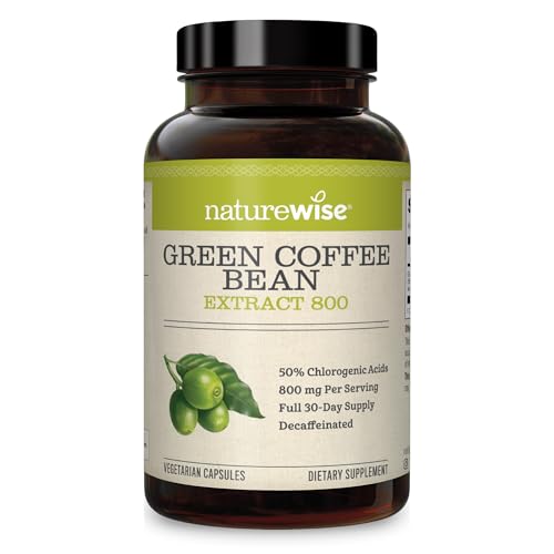 NatureWise Green Coffee Bean Extract - Pure Green Coffee Bean Capsules 800mg 
