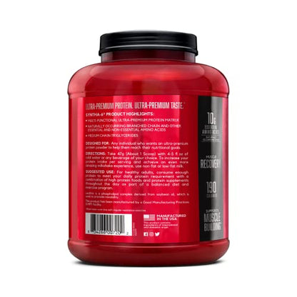 BSN SYNTHA-6 Whey Protein Powder with Micellar Casein, Milk Protein Isolate, Chocolate