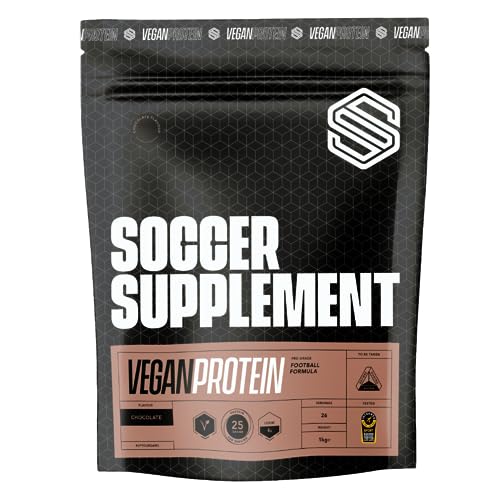 Soccer Supplement Vegan Protein Powder - 25g's of Protein per Serving, Chocolate Flavour