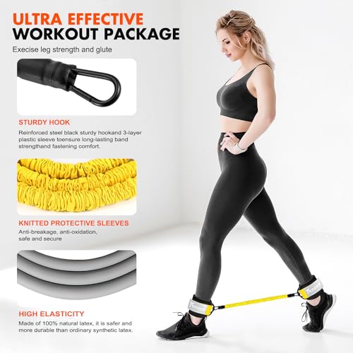 Ankle Resistance Bands with Cuffs, Ankle Bands for Working Out, Glutes Workout