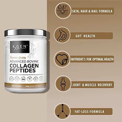 K-GEN Bovine Collagen Powder with Premium Quality Ingredients – Pure Hydrolysed Grass-Fed Bovine Collagen