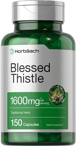 Blessed Thistle Capsules 1600 mg | 150 Count | Max Potency | Non-GMO, Gluten Free 