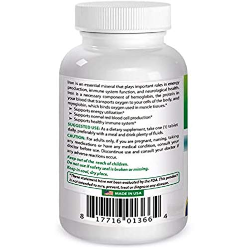 Best Naturals Iron ferrous sulfate 65 mg 240 Tablets