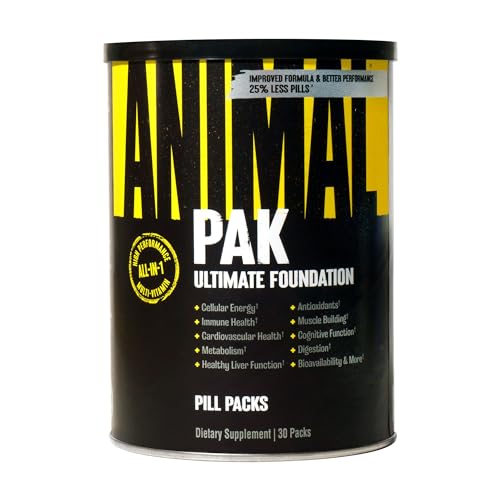 Animal Pak - Convenient All-in-One Vitamin & Supplement Pack - Zinc, Vitamins C, B, D