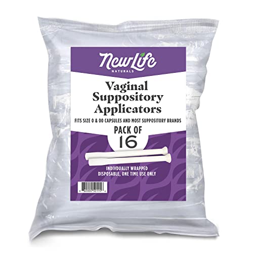 NewLife Naturals Disposable Plastic Vaginal Suppository Applicators - Fits Most Boric Acid Suppositories