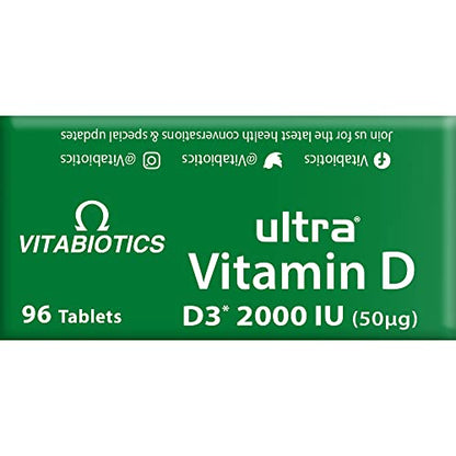 Vitabiotics Ultra Vitamin D Tablets 2000IU Extra Strength - 96 Count ( Pack of 1)