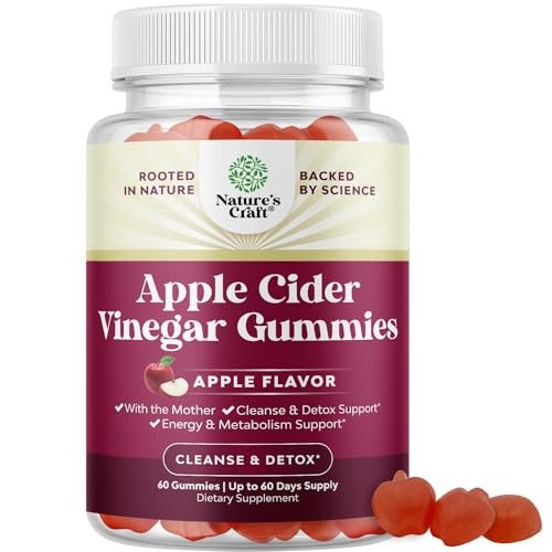 Apple Cider Vinegar ACV Gummies - Gut Health & Natural Energy Supplement with Vitamin