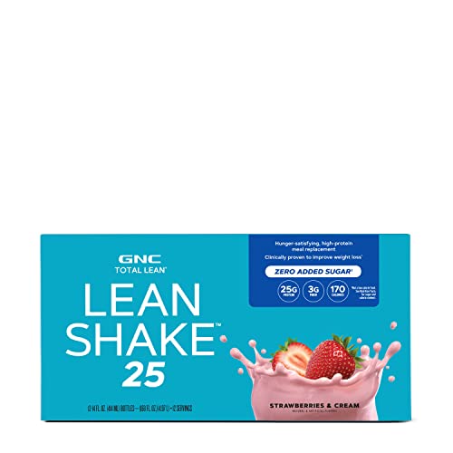 GNC Total Lean Lean Shake 25 - Strawberries and Cream - 12 Bottles