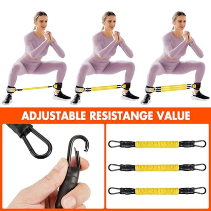 Ankle Resistance Bands with Cuffs, Ankle Bands for Working Out, Glutes Workout