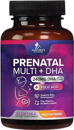 Women's Prenatal Multivitamin with Folic Acid & DHA, Prenatal Vitamins w/ Folate, Omega 3