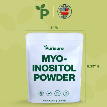 Purisure Myo-Inositol Powder, 250g, Fertility, Hormonal Balance and Ovarian Support