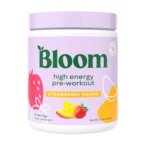 Bloom Nutrition High Energy Pre Workout Powder, Amino Energy with Beta Alanine