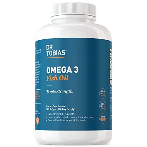 Dr. Tobias Omega-3 Fish Oil, Triple Strength, Supports Brain & Heart Health, 2000 mg