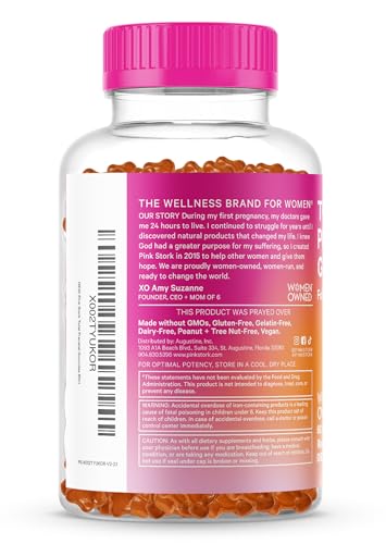 Pink Stork Total Prenatal Vitamin Gummies for Women with Folic Acid, Vitamin D, and Vitamin B6