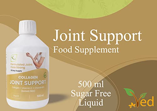 Hydrolyzed Liquid Collagen Food Supplement | Support for Joints, Skin, Muscles, Hair, &Nail Growth