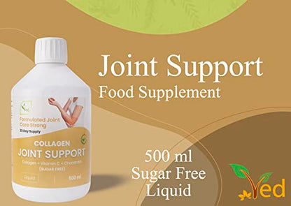 Hydrolyzed Liquid Collagen Food Supplement | Support for Joints, Skin, Muscles, Hair, &Nail Growth