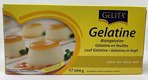 Gelita | Gold Leaf Gelatine | 500 Leaves | Allergen Free | Ideal for Thickening or jellification