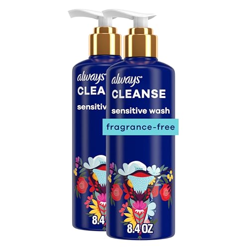 Always Cleanse Feminine Intimate Wash For Women, Ph Balanced For Sensitive Skin, Fragrance-Free