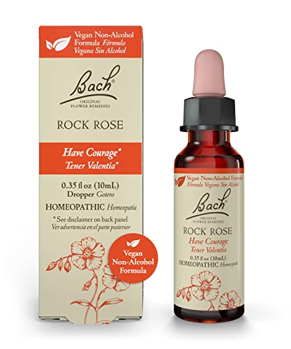 Bach Original Flower Remedies, Rock Rose for Courage (Non-Alcohol Formula), Natural Homeopathic