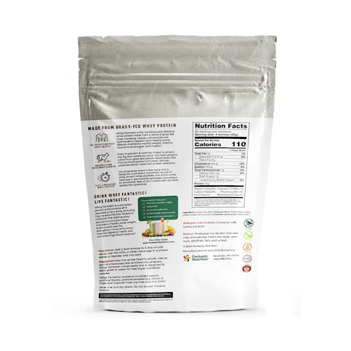 Whey Fantastic - Unflavored - 100% Natural Grass Fed Whey Protein Powder - Unique 3