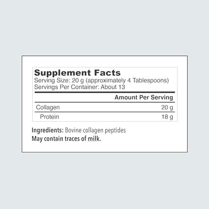 Vital Proteins Collagen Peptides Powder Supplement (Type I, III), Unflavored Hydrolyzed Collagen