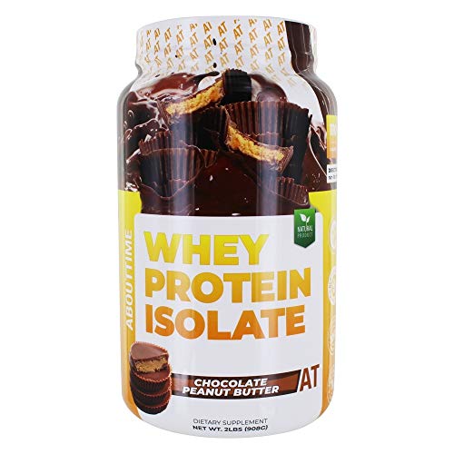 About Time Whey Protein Isolate Chocolate Peanut Butter 2lb - 25g Protein, Non-GMO