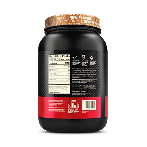 Optimum Nutrition Gold Standard 100% Whey Protein Powder, Cinnamon Roll, 2 Pound