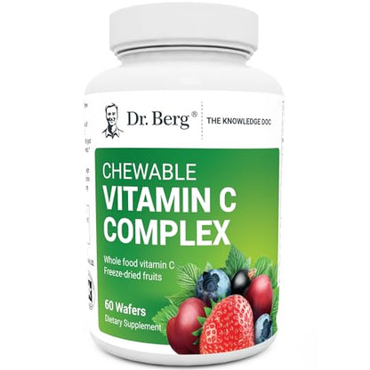 Dr. Berg's Vitamin C Complex Whole Food (60 Chewable) 100% Natural Vitamin C from 