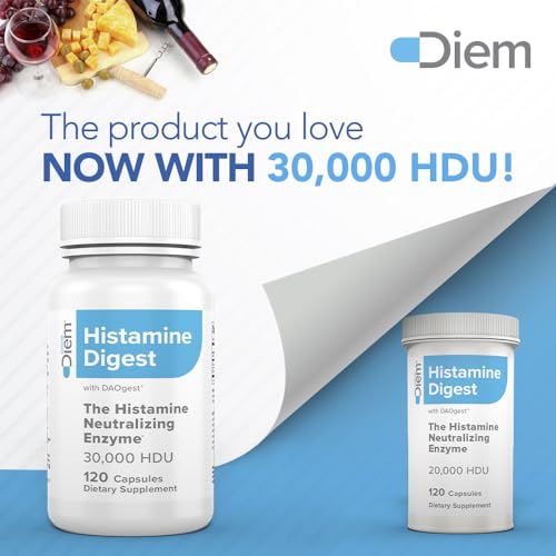 Omne Diem Histamine Digest DAO 30,000 HDU - 120 Caps - Histamine Neutralizing