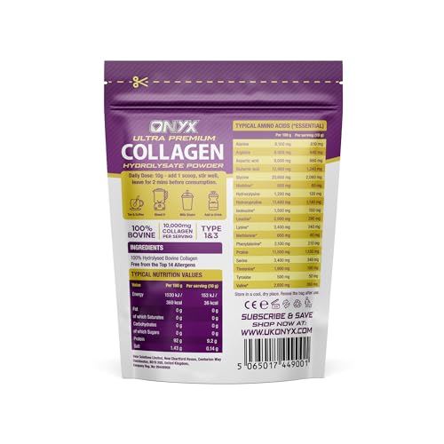 Premium Collagen Powder (Type I, III) Hydrolysed Bovine Collagen Peptides Powder - Halal Certified