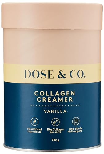 Dose & Co Collagen Creamer in Vanilla Flavour - 340g Powder Supplement