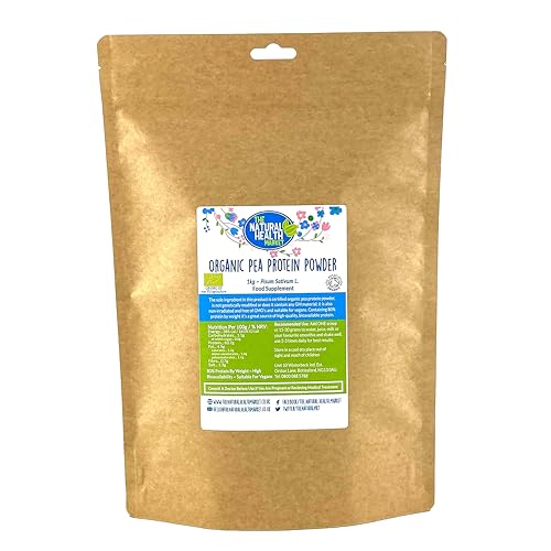 Organic Pea Protein Powder 1kg by The Natural Health Market • 80% Vegan Protein