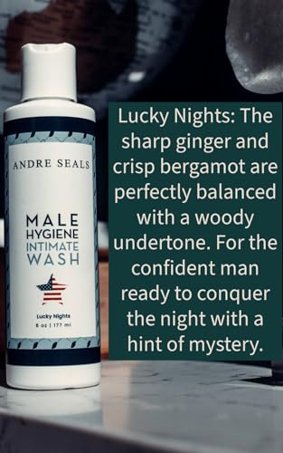 Andre Seals Intimate Wash for Men, Lucky Nights Scent – Refreshing Genital Care & Odor Control