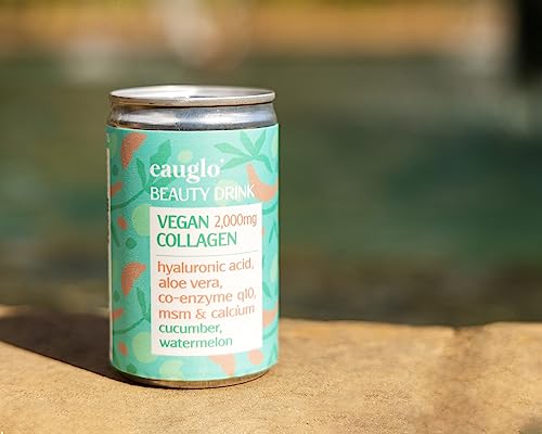 Eauglo- Cucumber & Watermelon Vegan Collagen Beauty Drink, Anti-Ageing & Radiant Skin