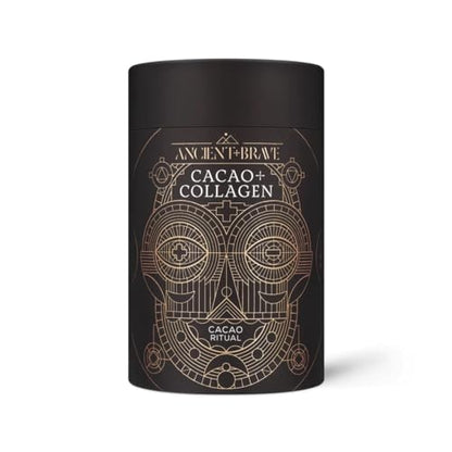 Ancient + Brave - Cacao + Collagen Powder 250g - Peruvian Raw Cacao Hot Chocolate with Grass-Fed Hydrolysed Bovine Collagen Ancient + Brave - Cacao + Collagen Powder 250g - Peruvian Raw Cacao Hot Chocolate 