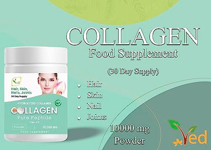 Collagen Peptides Powder Supplement, Support Joint, Bone, Skin, Muscles, Hair, Nail Growth