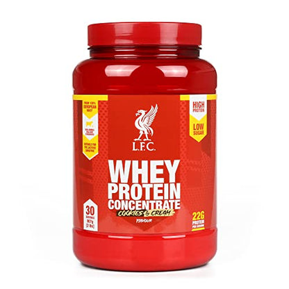 LFC Whey Protein Powder Cookies & Cream Flavour 908g 15.5g naturally-occurring BCAAs