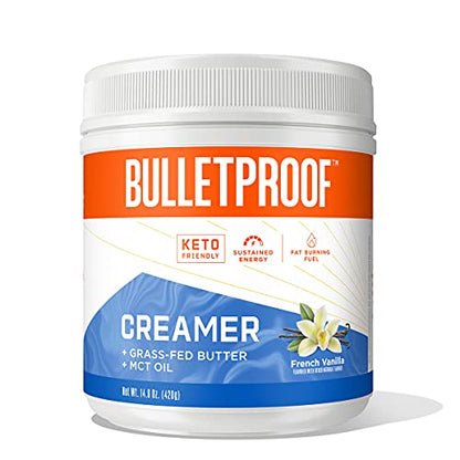 Bulletproof French Vanilla Creamer, 14.8 Ounces, Keto Coffee Creamer with MCT Oil 