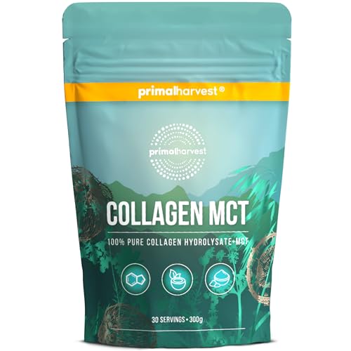 Collagen MCT by Primal Harvest - Powder Supplement with Type I and III