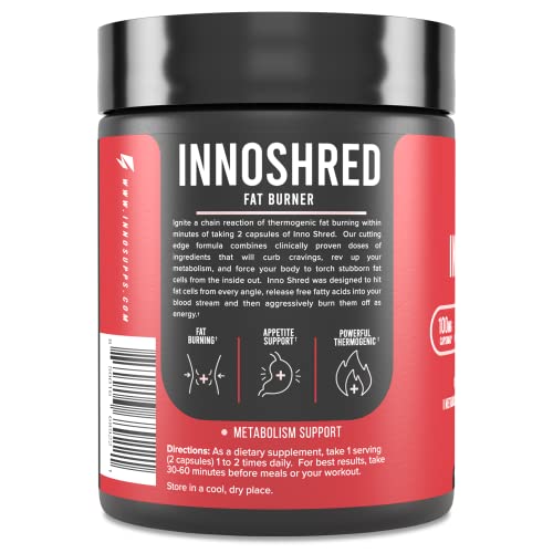 Inno Shred - Day Time Fat Burner | 100mg Capsimax, Grains of Paradise, Organic Caffeine