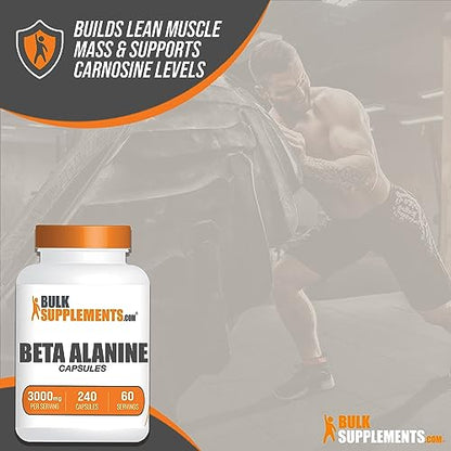 BULKSUPPLEMENTS.COM Beta Alanine Capsules - Beta Alanine Supplement, Beta Alanine