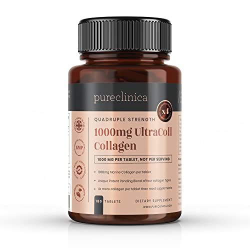 UltraColl Marine Collagen 1000mg x 180 tablets (6 months supply). The only patented anti-aging collagen types I, II, III, and VII.