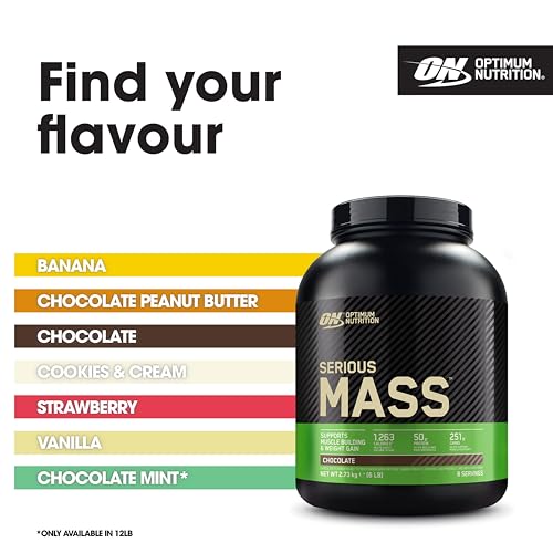 Optimum Nutrition Serious Mass Protein Powder High Calorie Mass Gainer with Vitamins