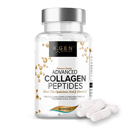 Pure Collagen Supplements Capsules Grass Fed Advanced Multi Collagen Peptides