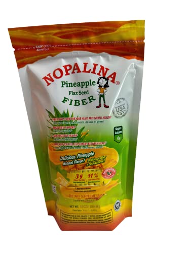 NOPALINA Flax Seed Plus Fiber Colon Detox 1lb - Pineapple Flavor (1LB)