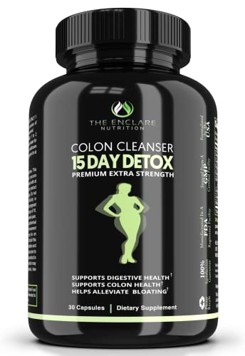 THE ENCLARE NUTRITION Colon Cleanser Detox. Premium 15 Day Fast-Acting Diet Pills