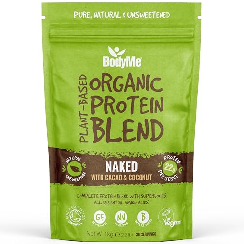 BodyMe Organic Vegan Protein Powder Blend, Cacao Coconut - Unsweetened, Low Carb