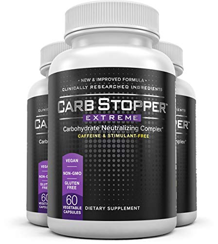 Carb Stopper Extreme (3 Bottles Maximum Strength, Natural Carbohydrate and Starch