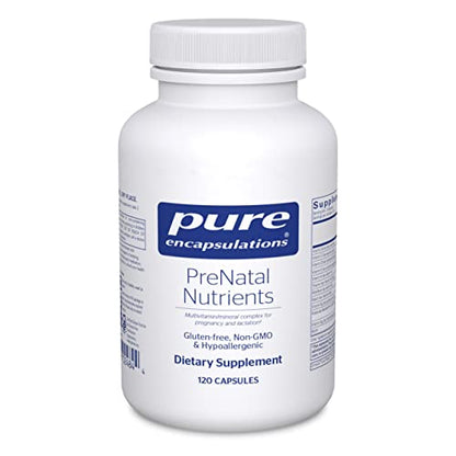 Pure Encapsulations PreNatal Nutrients - for Pregnancy & Lactation - Aids Energy & DNA Development